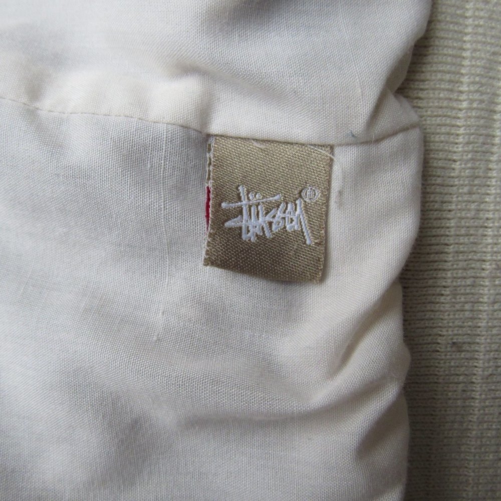 STUSSY Women's Zip Up Skater Hoodie Brown Geometric Pattern Juniors Medium - Picture 13 of 14